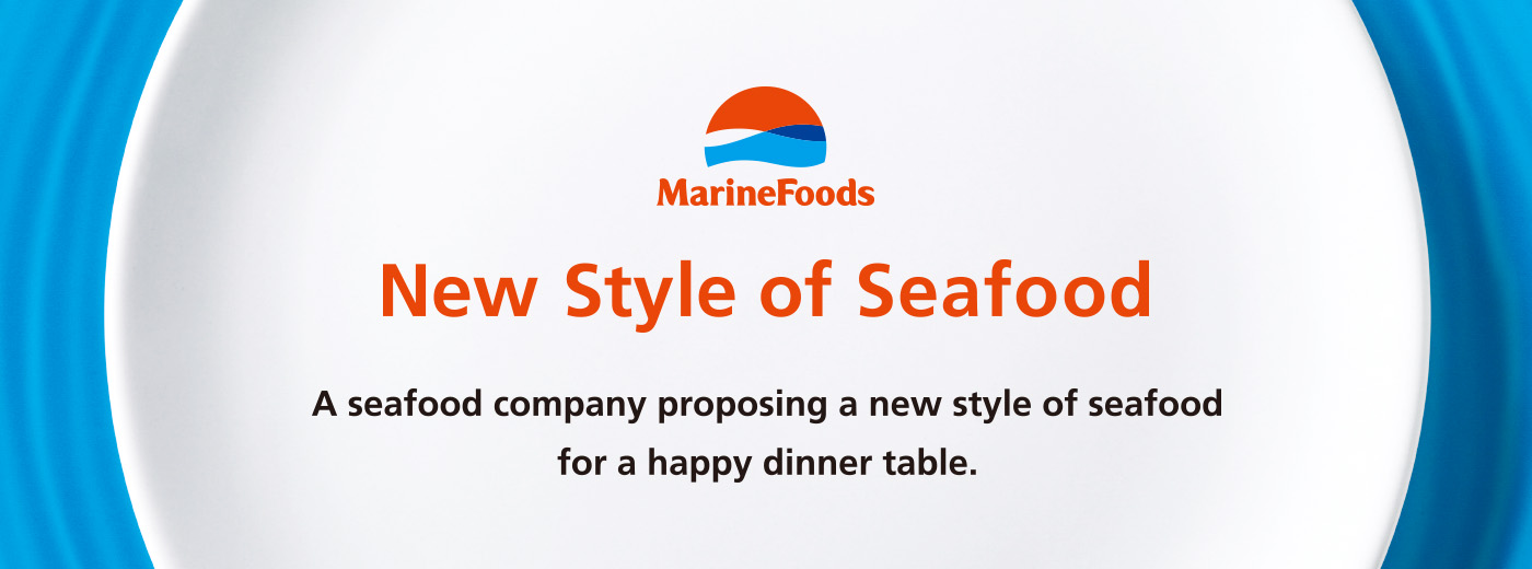A seafood company proposing a new style of seafood for a happy dinner table.